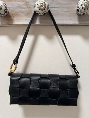 Polène Neiti Duo Noir Black Leather Crossbody Bag + Dust Bag